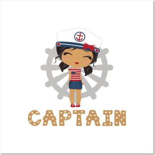 Captain girl (black II) Posters and Art